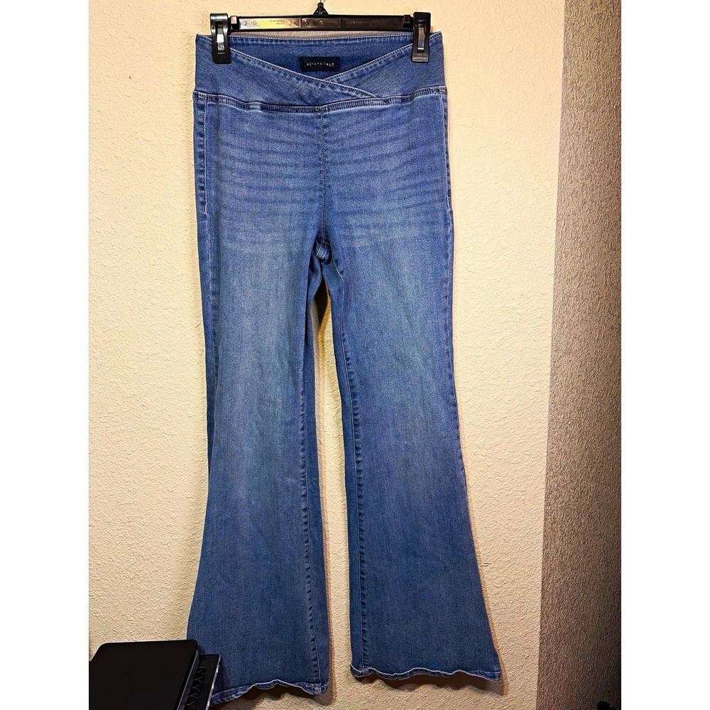 Aéropostale Women's Bootcut Jeans M Light Wash Blue Pull-On Stretch Denim Y2k